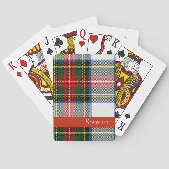 Cartes de jeu de plaid de tartan de robe de (dos)