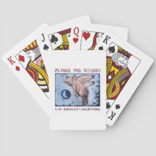 Cartes de jeu de porc de vol