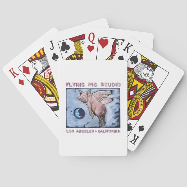 Cartes de jeu de porc de vol (dos)