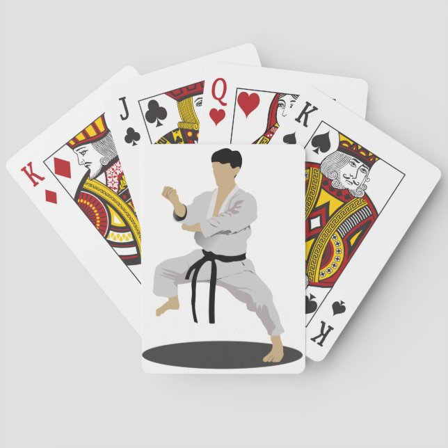Cartes de jeu de pose de karaté (dos)