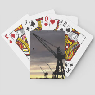 Cartes de jeu de siluhette de grue