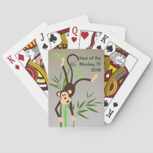 Cartes de jeu de singe de zodiaque