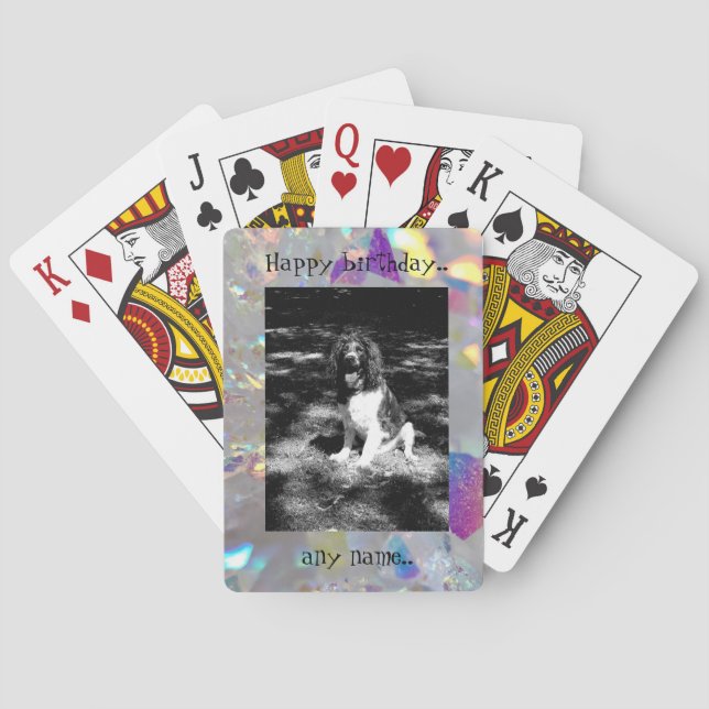 Cartes de jeu de springer spaniel (dos)