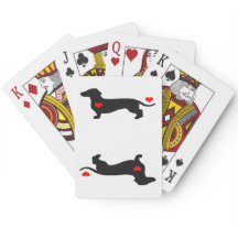 Cartes de jeu de teckel d'amoureux