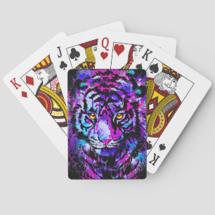 Cartes de jeu de tigre - Tiger violet Tiger Tapis 