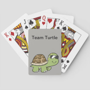 Cartes de jeu de tortue d'équipe