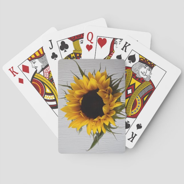 Cartes de jeu de tournesol (dos)
