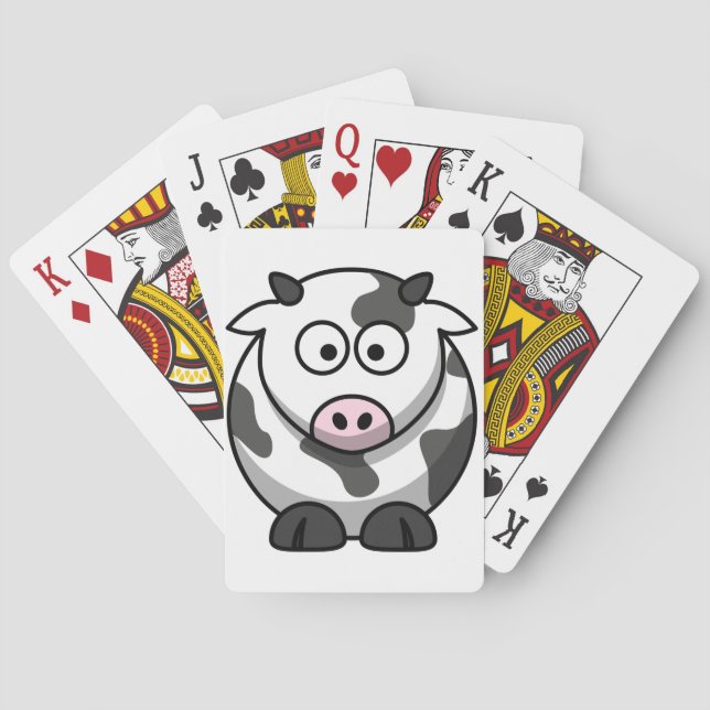 Cartes de jeu de vache à bande dessinée (dos)