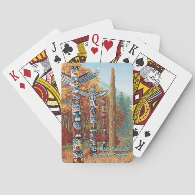 Cartes de jeu de Vancouver Cartes de totem (dos)