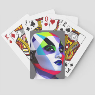Cartes De Jeu De Visage Arlequin