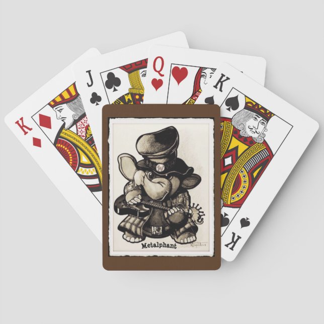 Cartes de jeu de Wilbur en métal de Metalphant (dos)