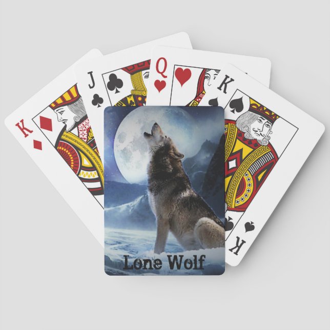 Cartes de jeu de Wolf-Poker solitaire (dos)