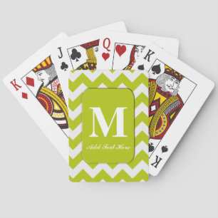 Cartes de jeu décorées d'un monogramme customisées