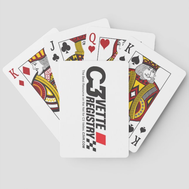 Cartes de jeu d'enregistrement de C3 Vette (dos)