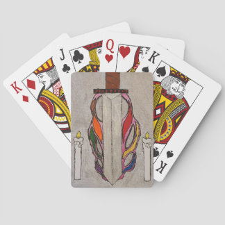 Cartes de jeu d'épée flamboyante