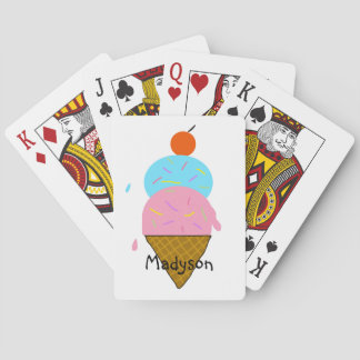 Cartes de jeu des enfants personnalisés de crème