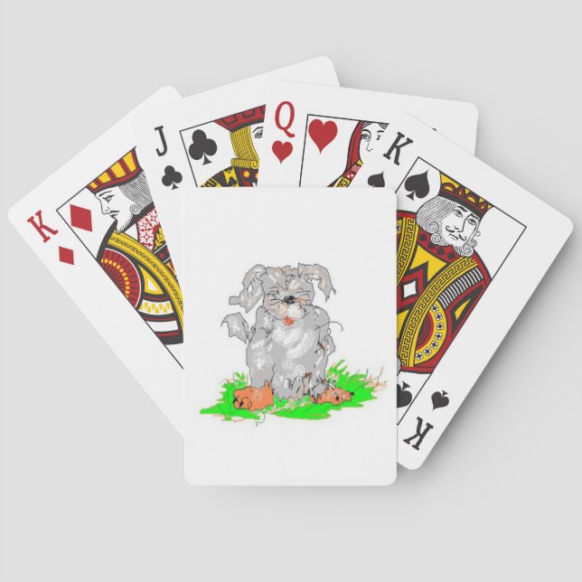 Cartes de jeu Dessin d'un chien (dos)