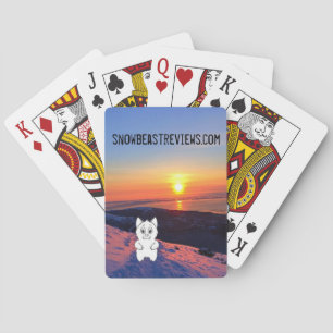 Cartes de jeu d'examens de bête de neige de