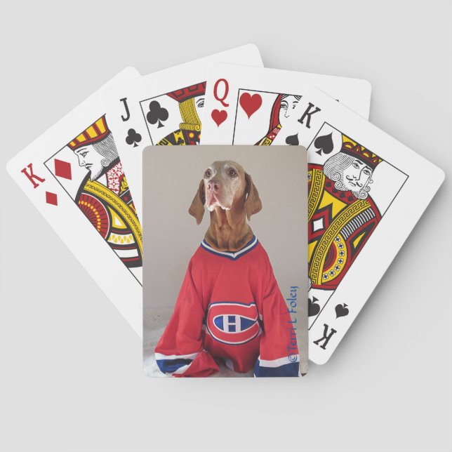 Cartes de jeu d'hockey de Canadiens de Vizlsa (dos)