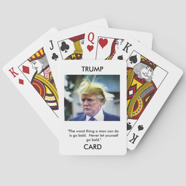 Cartes de jeu d'image/citation de Donald Trump (dos)