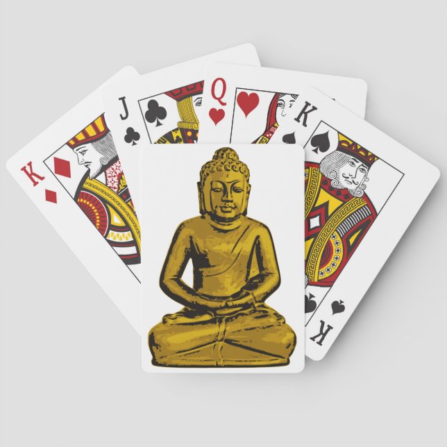 Cartes de jeu d'or de Bouddha (dos)