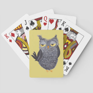 Cartes de jeu drôles de hibou