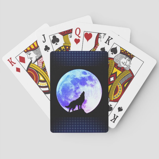 Cartes de jeu du loup A d'hurlement, visages (dos)