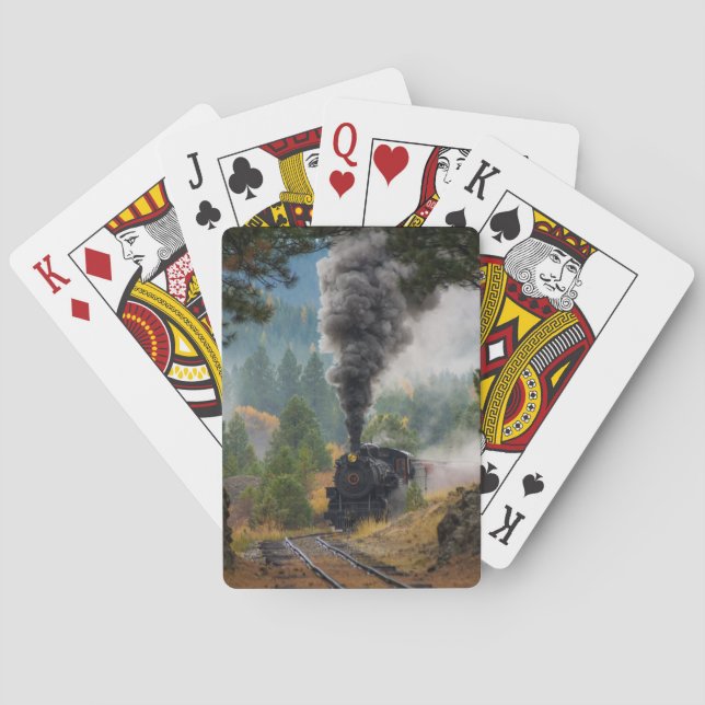 Cartes de jeu du moteur à vapeur noir (dos)