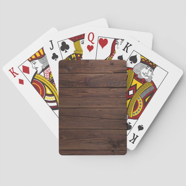 Cartes de jeu en bois (dos)
