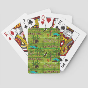 Cartes de jeu en bois d'insigne