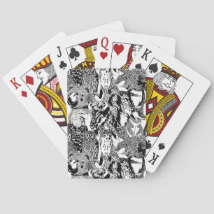Cartes de jeu en bois d'insigne