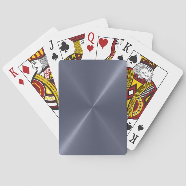 Cartes de jeu en métal brillant brossé (dos)
