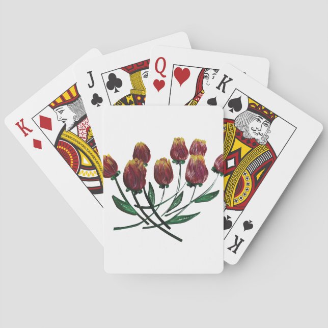 Cartes de jeu en tuyau de tulipe (dos)