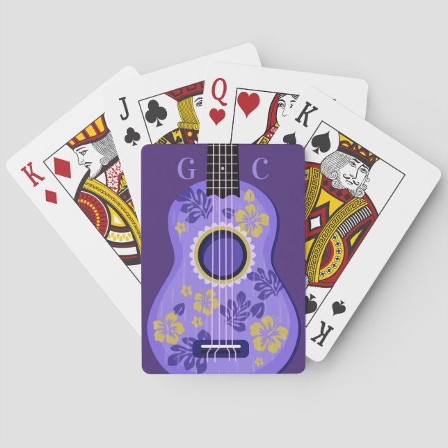 Cartes de jeu faites sur commande de monogramme (dos)