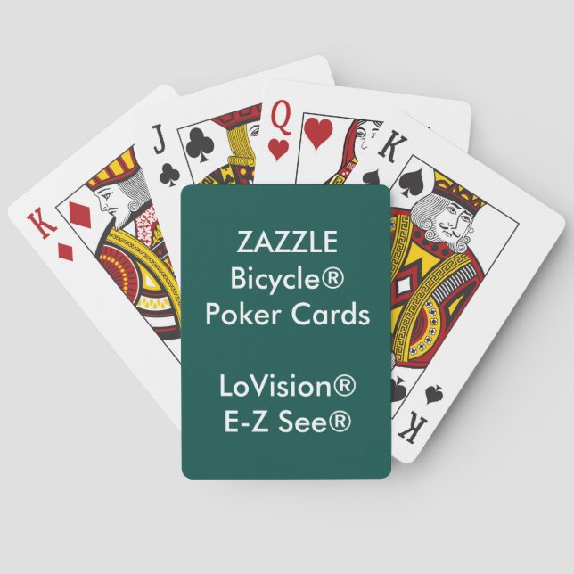 Cartes de jeu faites sur commande de tisonnier de (dos)