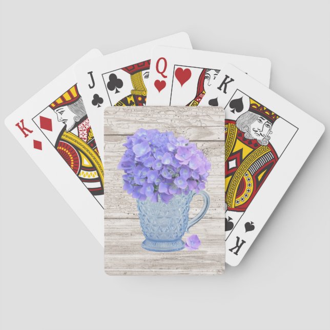Cartes de jeu Hydrangea (dos)
