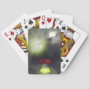 Cartes de jeu Illuminati Pyramide et UFO