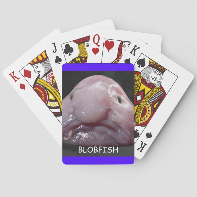 Cartes de jeu laides drôles de poissons de (dos)