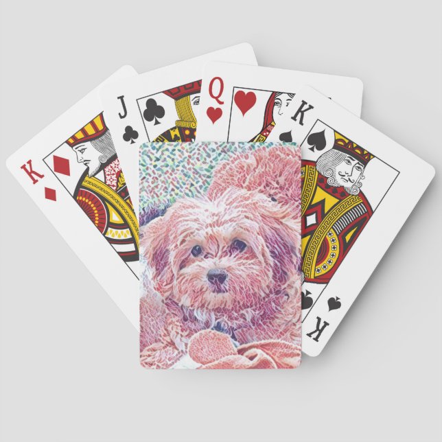 Cartes de jeu mignonnes de Havanese (dos)