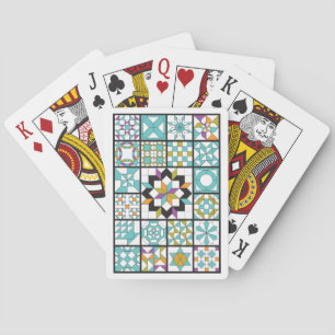 Cartes de jeu modernes d'édredon d'échantillonneur