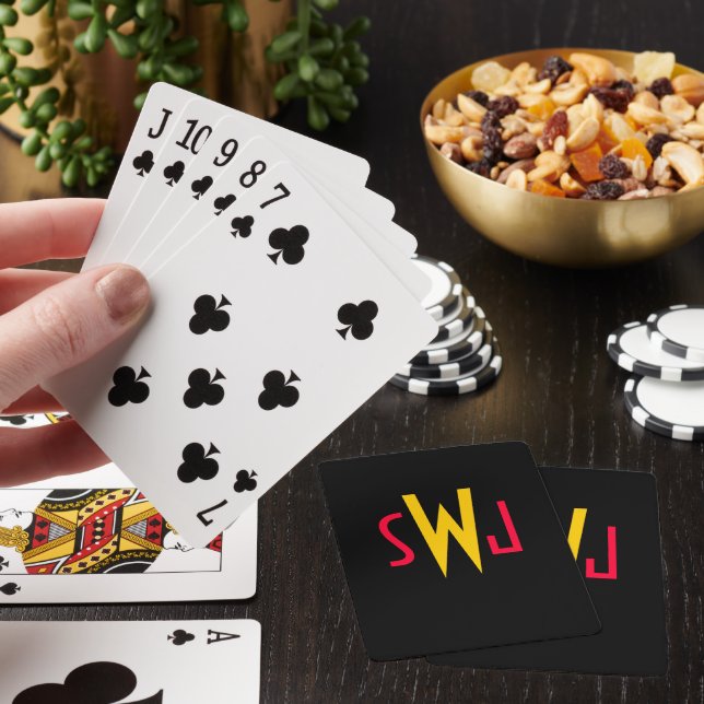 Cartes De Jeu Monogrammes Pour Les Joueurs De Pont (In Situ)