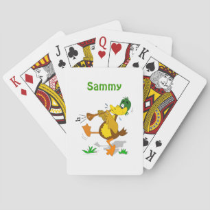 Cartes de jeu nommées de bande dessinée d'enfants