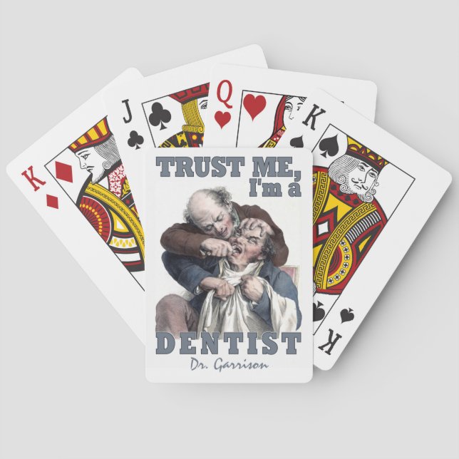 Cartes de jeu nommées faites sur commande d'humour (dos)