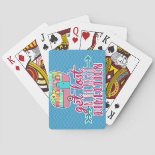 Cartes de jeu orientées campantes