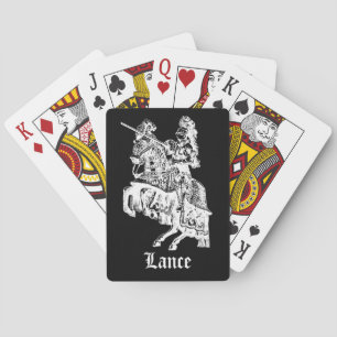 Cartes de jeu personnalisées de Chevalier noir et 
