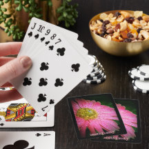 Cartes de Jeu Personnalisées - Gerbera Rose