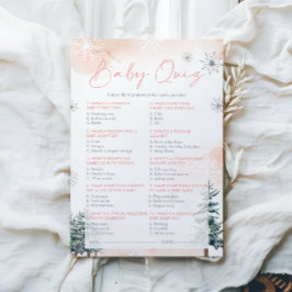 Cartes de jeu Pink Baby shower Quiz