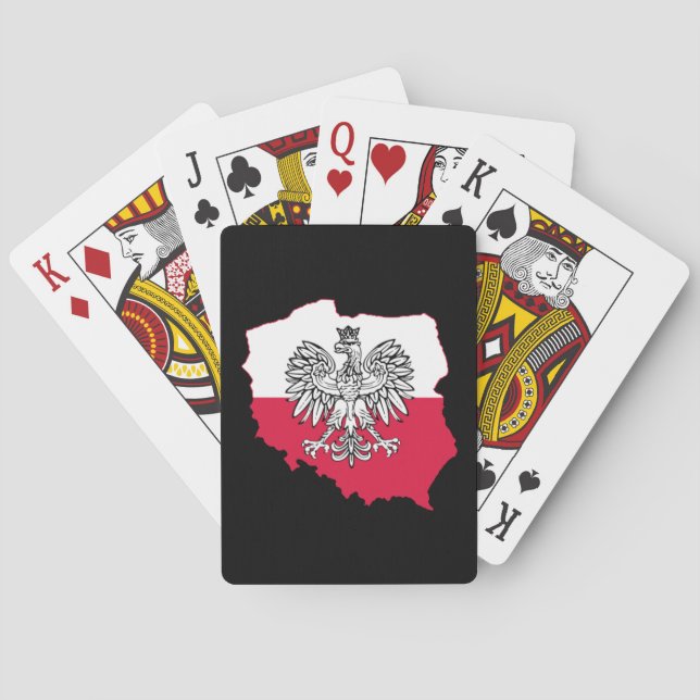 Cartes de jeu polonaises de drapeau de carte (dos)