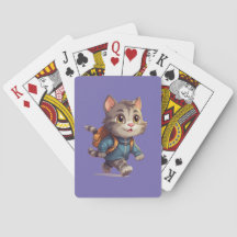 Cartes de jeu pour chats mignons