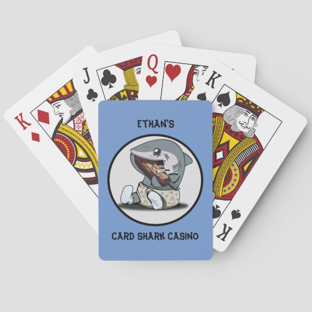 Cartes de jeu pour enfants - thème requin (dos)